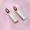 Marble finish golden earrings