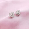 Silver flower stud