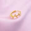 gold leaf finger rings
