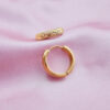 Gold-plated huggie hoops