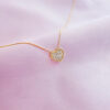 heart gold pendant simple small