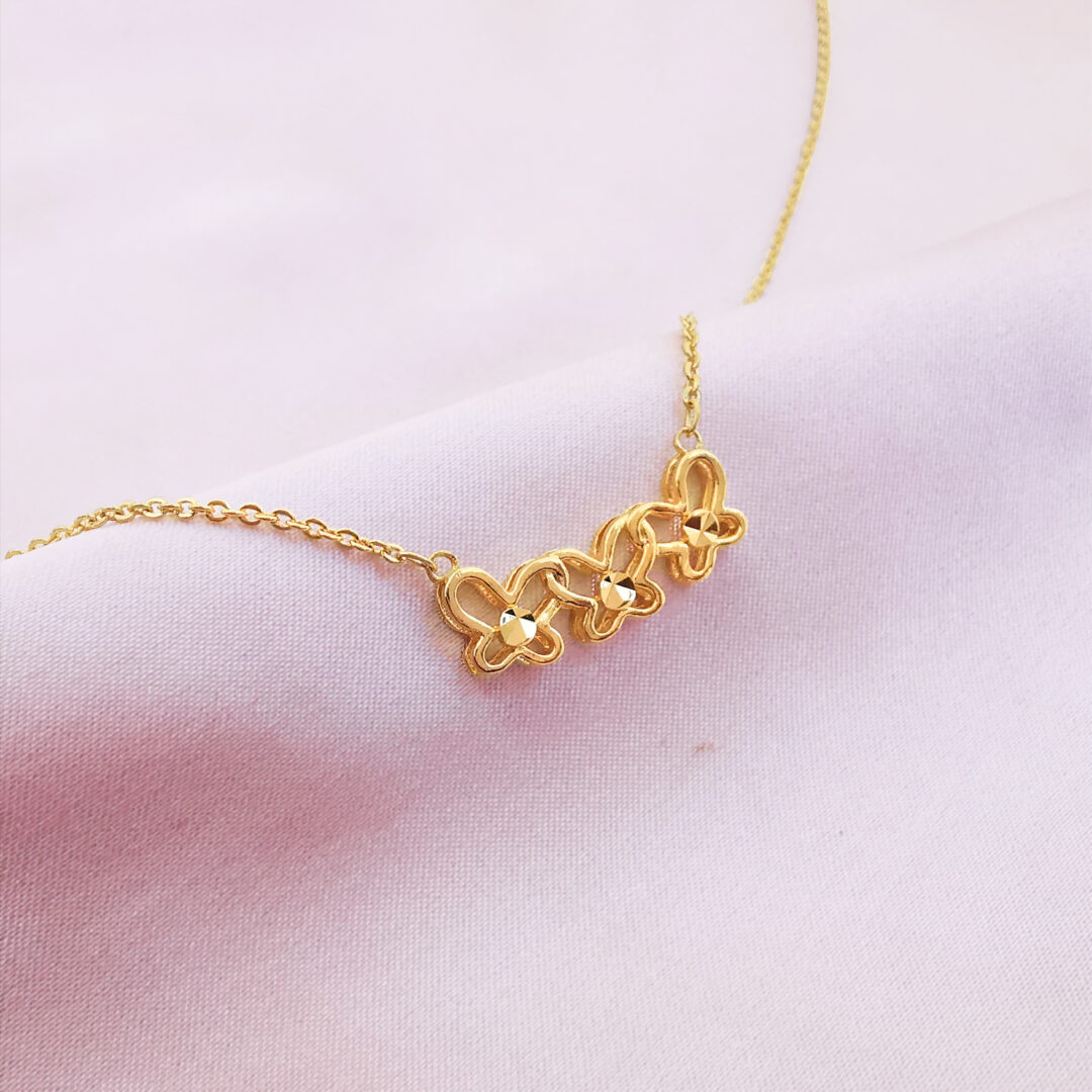 Butterfly golden chain pendant