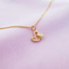 heart pendant golden small cute