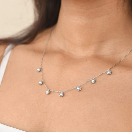 Stellar Cascade Necklace (Silver)