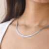 Solstice Herringbone Necklace (Silver)