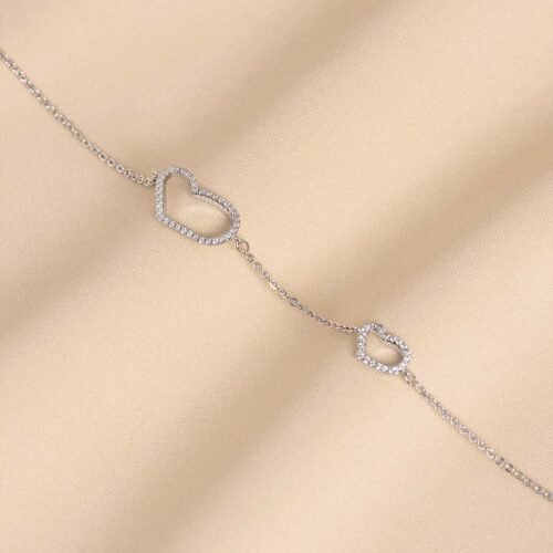 Alkes heart anklet (Silver)