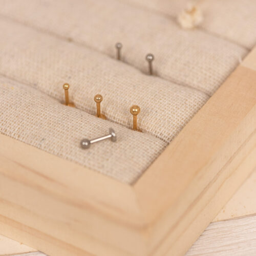 Alternative view of Sphera titanium stud (Gold | 1 pc)