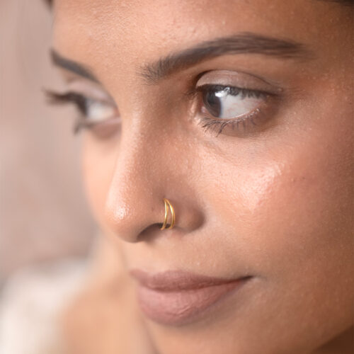 Alternative view of Ecra double hoop (1 pc)