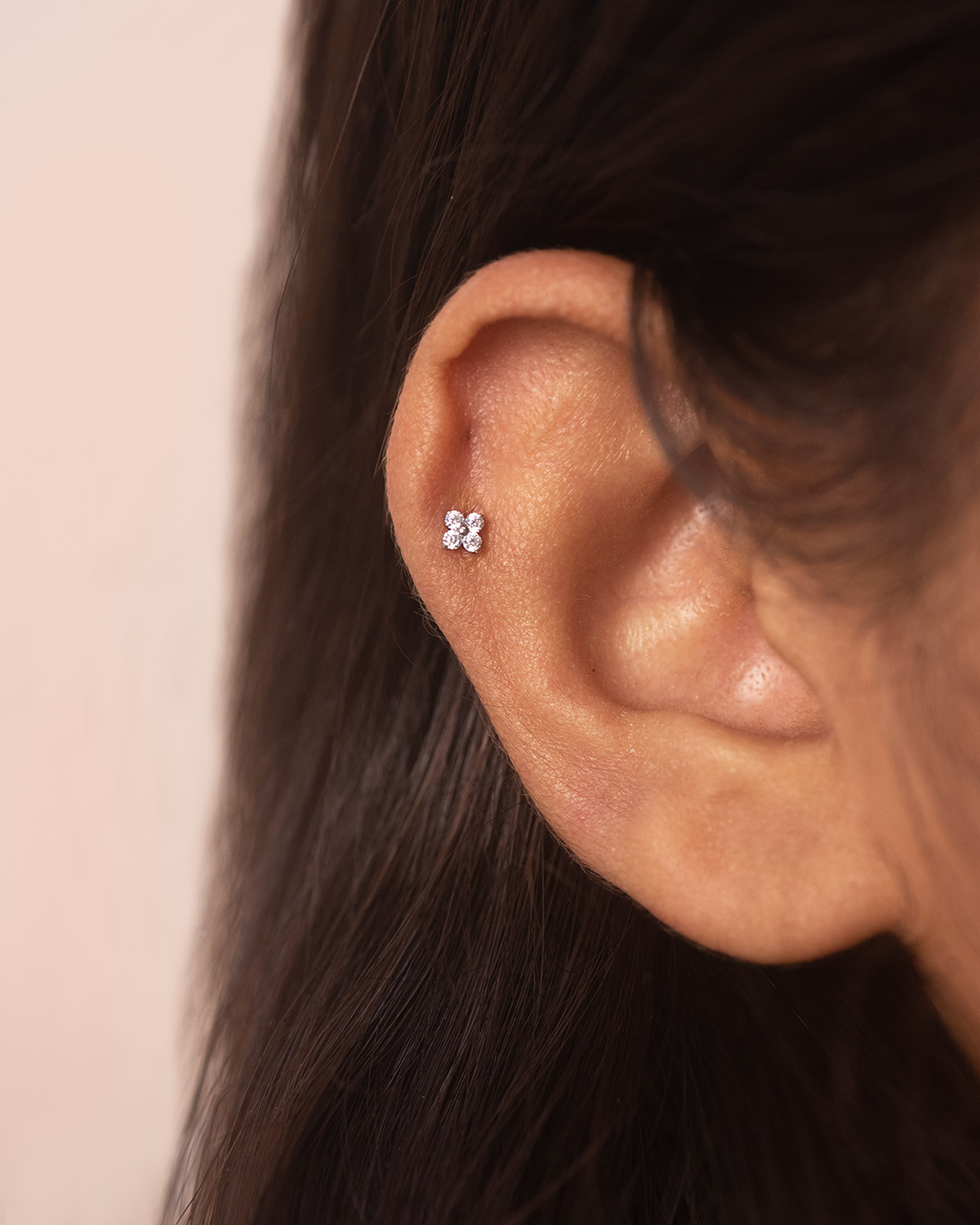 Blossom titanium stud (1 pc) - Image 4