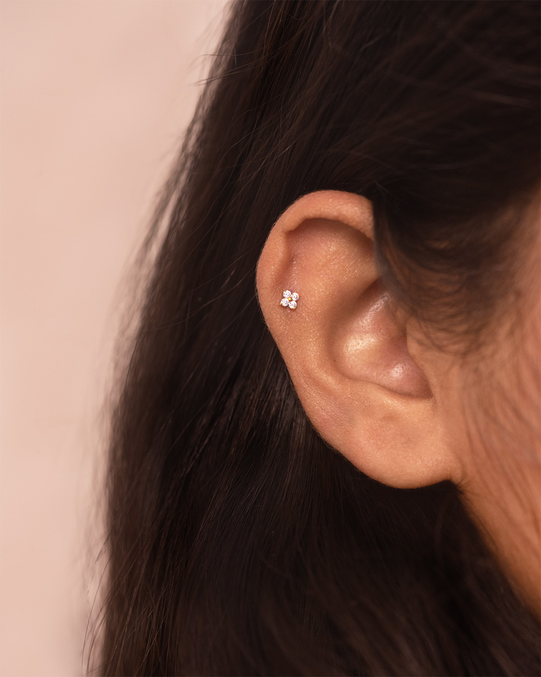 Blossom titanium stud (1 pc) - Image 3