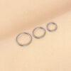 Mira titanium hoop (Silver | 18 gauge | 1 pc)