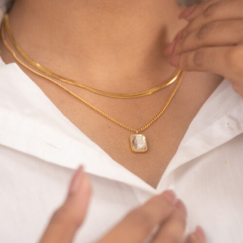 Sclara double layered necklace