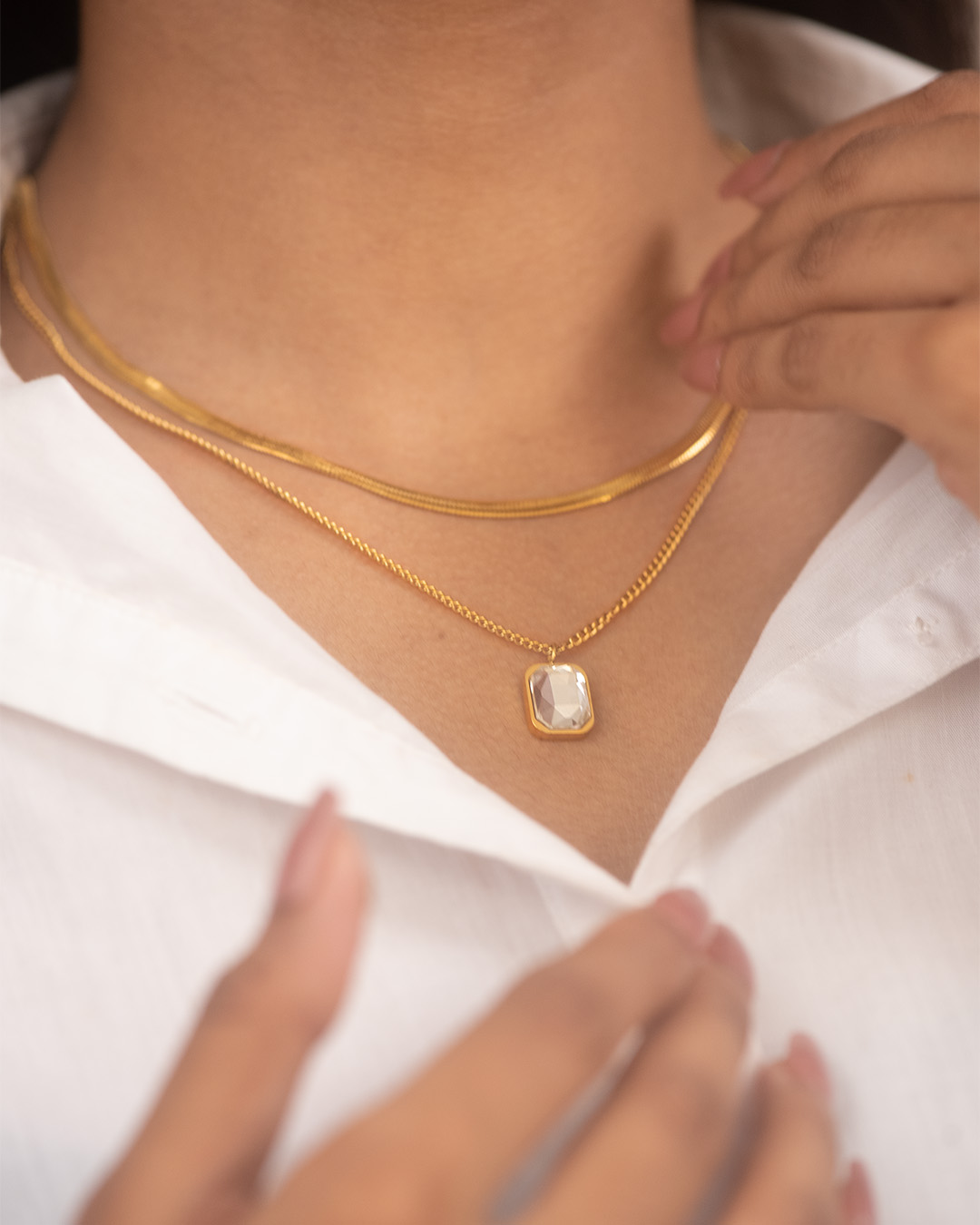 Sclara double layered necklace