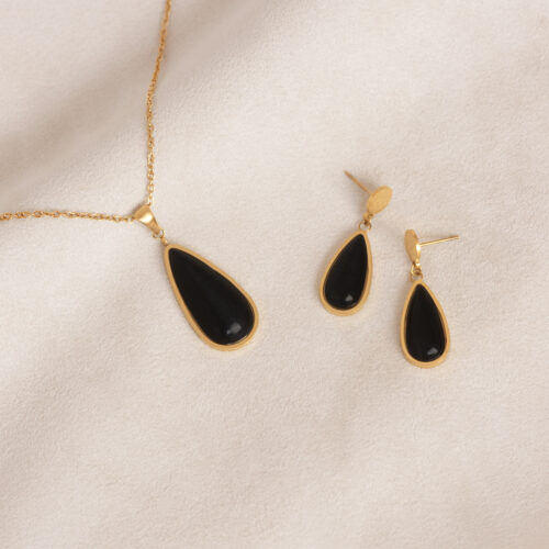 Alternative view of Meira necklace set (gold)