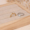 Celeste solitaire set ring (gold/silver)