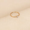 Celeste heart solitaire ring