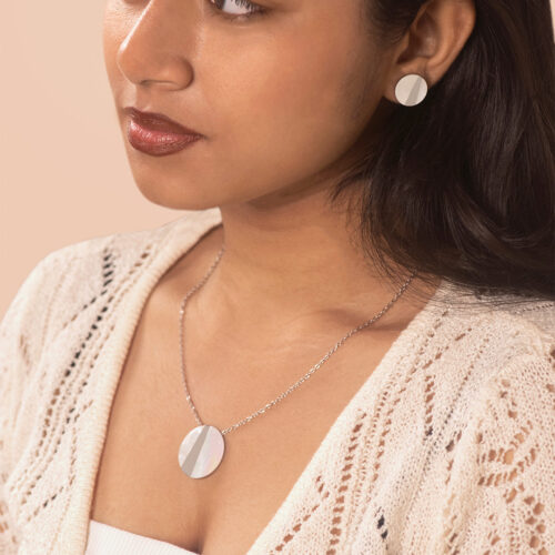 Alternative view of Leino necklace set (silver)