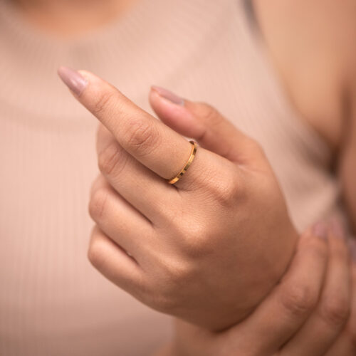 Alternative view of Facet band ring