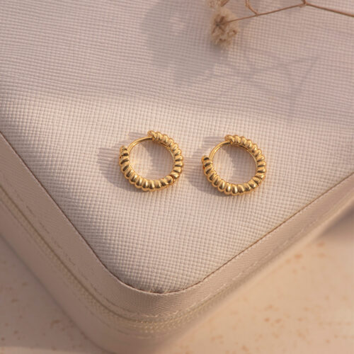 Danica ridge huggie hoops