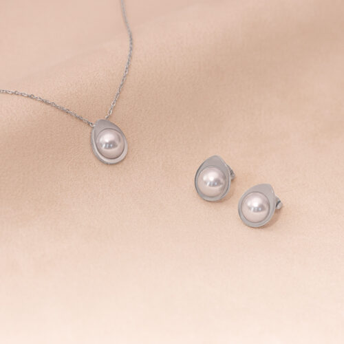 Nerina necklace set (silver)