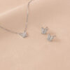 Astralis butterfly necklace set (silver)