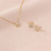 Astralis butterfly necklace set (gold)