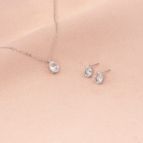 Orlina necklace set (silver)