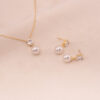 Pearl orbit necklace set